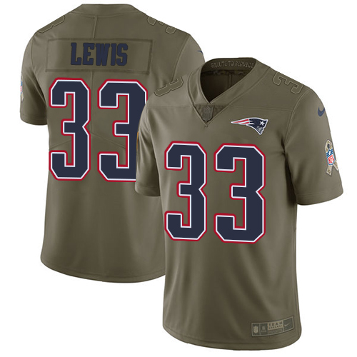 Nike Patriots #33 Dion Lewis Olive Men's Stitched NFL Limited Salute To Service Jersey